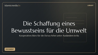 Die Schaffung eines Bewusstseins für die Umwelt