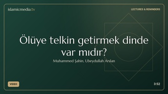 Ölüye telkin getirmek dinde var mıdır?