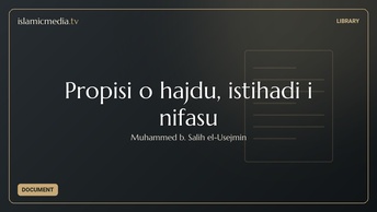 Propisi o hajdu, istihadi i nifasu