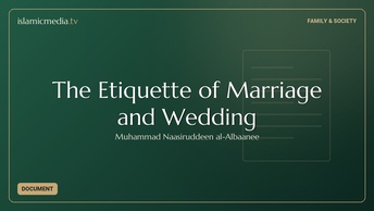 The Etiquette of Marriage and Wedding
