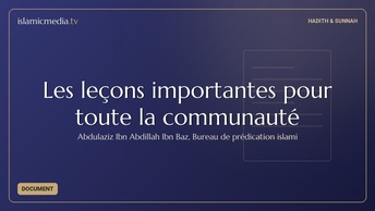 Les leçons importantes pour toute la communauté