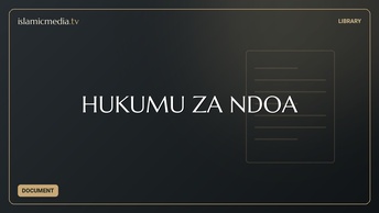 HUKUMU ZA NDOA