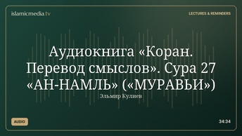 Аудиокнига «Коран. Перевод смыслов». Сура 27 «АН-НАМЛЬ» («МУРАВЬИ»)