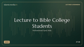 Lecture to Bible College Students