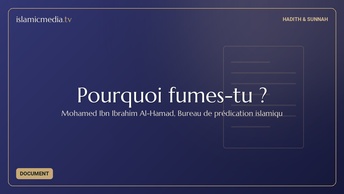 Pourquoi fumes-tu ?