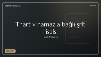 Təharət və namazla bağlı şəriət risaləsi