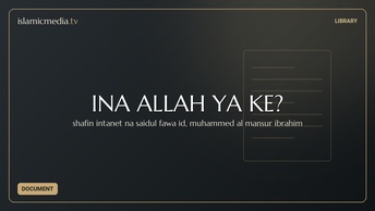 INA ALLAH YA KE?
