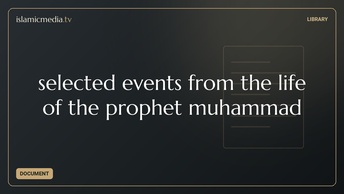 selected events from the life of the prophet muhammad