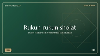 Rukun rukun sholat