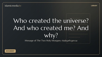 Who created the universe? And who created me? And why?