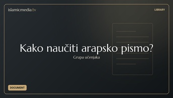 Kako naučiti arapsko pismo?
