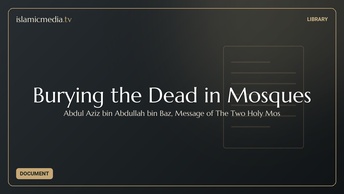 Burying the Dead in Mosques