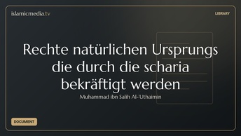 Rechte natürlichen Ursprungs die durch die scharia bekräftigt werden