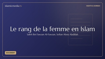 Le rang de la femme en Islam