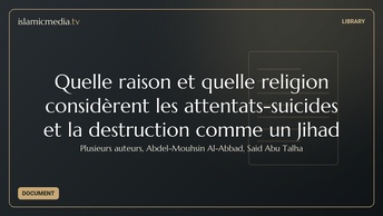 Quelle raison et quelle religion considèrent les attentats-suicides et la destruction comme un Jihad