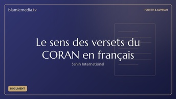 Le sens des versets du CORAN en français