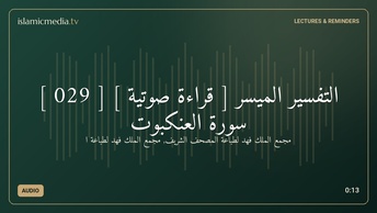 التفسير الميسر [ قراءة صوتية ] [ 029 ] سورة العنكبوت