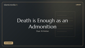 Death is Enough as an Admonition