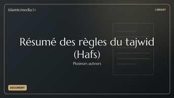 Résumé des règles du tajwid (Hafs)