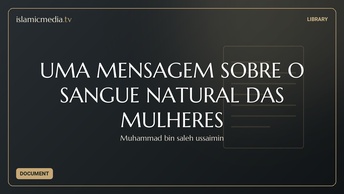UMA MENSAGEM SOBRE O SANGUE NATURAL DAS MULHERES