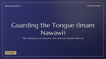 Guarding the Tongue (Imam Nawawi)