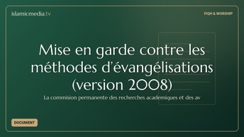 Mise en garde contre les méthodes d’évangélisations (version 2008)