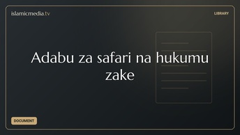 Adabu za safari na hukumu zake