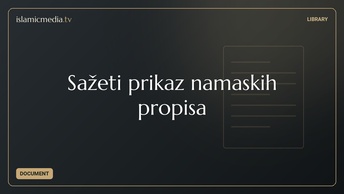 Sažeti prikaz namaskih propisa
