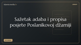 Sažetak adaba i propisa posjete Poslanikovoj džamiji