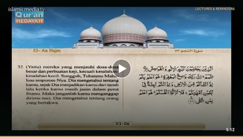 Mushaf murattal dengan terjemahan maknanya ke dalam bahasa Indonesia (Juz 27) Bagian 3