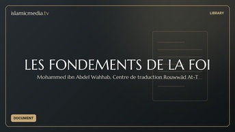 LES FONDEMENTS DE LA FOI