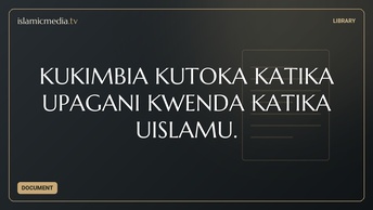 KUKIMBIA KUTOKA KATIKA UPAGANI KWENDA KATIKA UISLAMU.